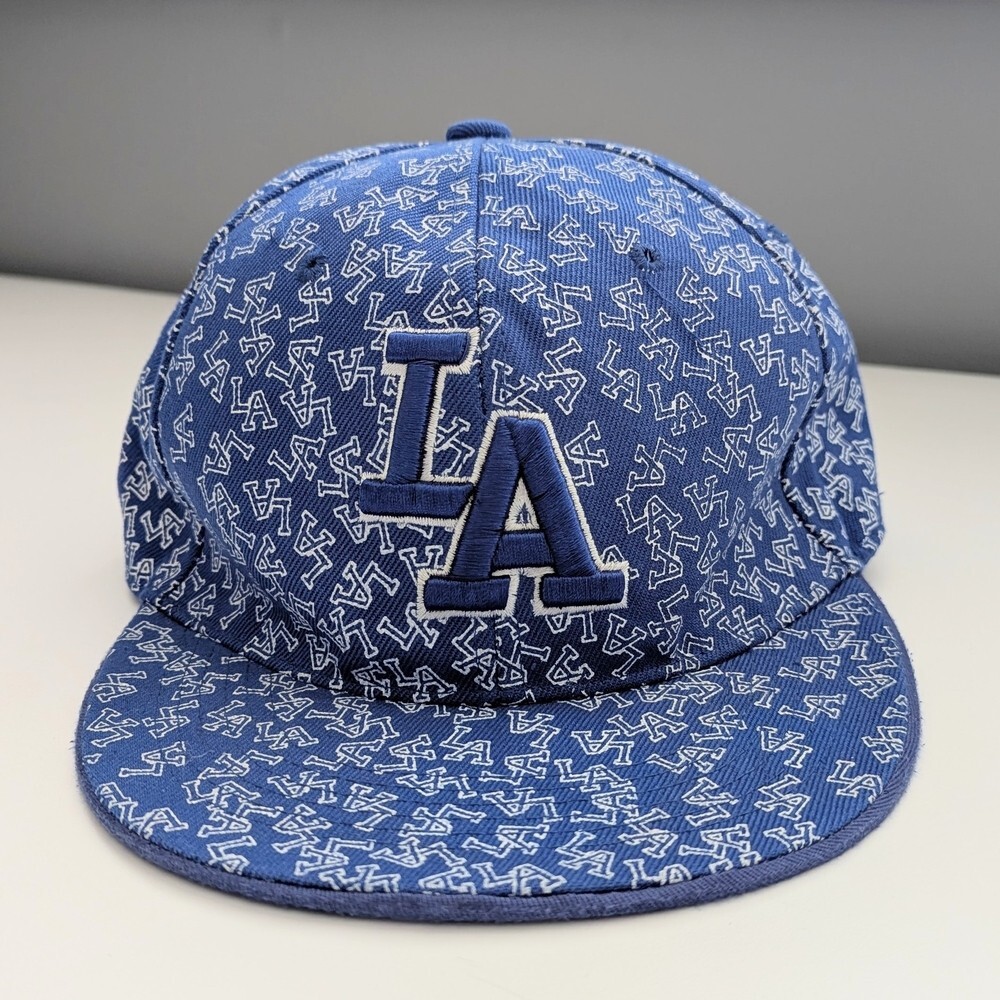 Los Angeles (LA) Embroidered & All-Over-Logo Fashion Fitted Baseball Cap/Hat